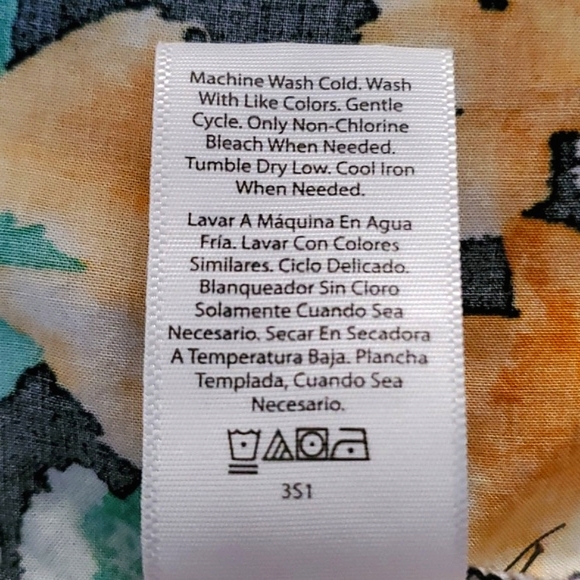 Terra & Sky Floral V-Neck Tiered Women's Dress SIZE: 2X (20W-22W) - Picture 12 of 15